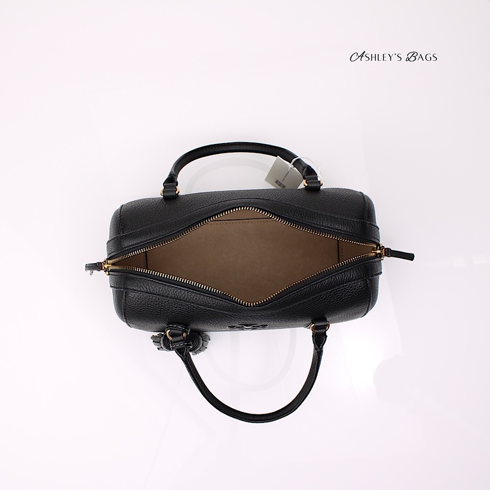 Tory Burch Thea Satchel Crossbody In Black - Picture 8 of 11